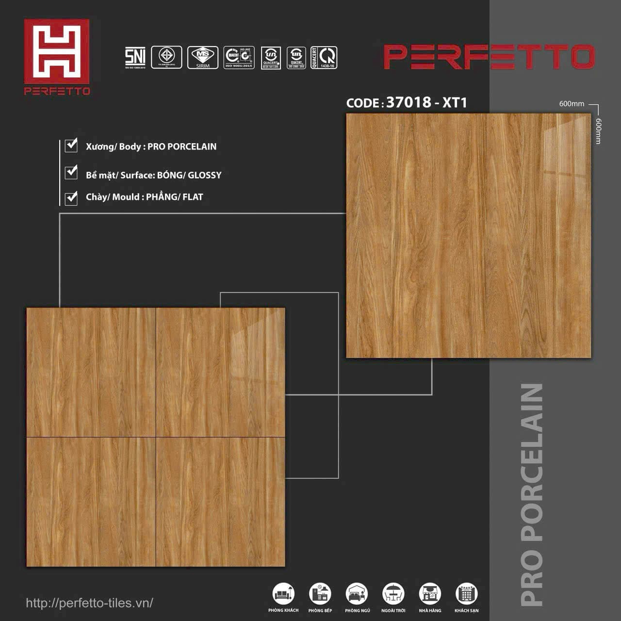 Gạch HM 37018 – 60x60cm