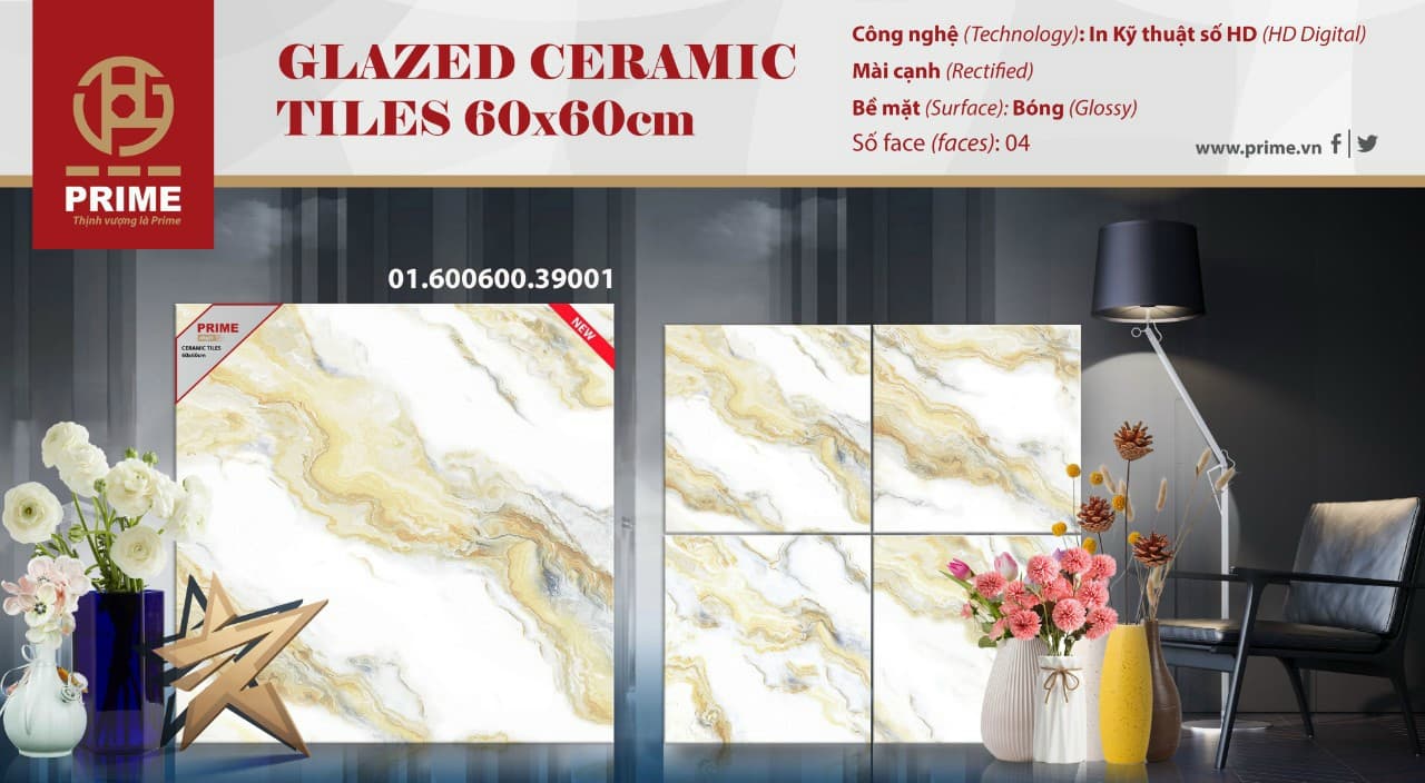 Gạch PRIME 39001 – 60x60cm